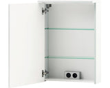 Dulap Baie cu Oglinda Spot, Iluminare LED, PAL, 50,4x72,3 cm, Alb