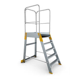 Platforma mica cu trepte pe o parte 9505 Alverosal , aluminiu 1*5 trepte