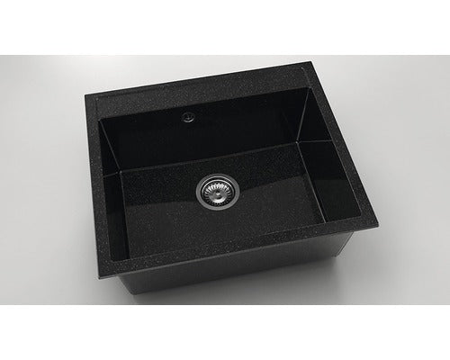 Chiuveta Bucatarie Cu O Cuva Fat Avangard 227 60x51 Cm, Fara Picurator, Granixit Galaxy Black