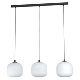 Lustra EGLO MANTUNALLE 99367, E27 3X40W IP20, Otel Negru, Sticla alba