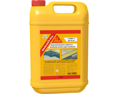 Grund de durificare si tratament antipraf SikaGrund P plus, bidon 5L, lichid, pensulabil, consum redus
