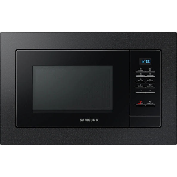 Cuptor cu microunde incorporabil Samsung MG23A7013CB/OL, 23L, 800W, Grill, 6 trepte de putere, Mod Eco, Dezghetare rapida, Functie Grill Fry, Negru