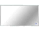 Oglinda Baie Cu Led Cordia Square Line 120x65 Cm Rama Neagra Senzor Touch Ip 44