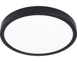 Panou Cu Led Integrat Fueva5 20w 2300 Lumeni Ø28, 5 Cm, Montaj Aplicat, Lumina Calda, Negru