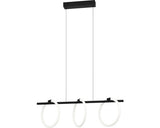 Pendul Cu Led Integrat Caranacoa 3x9w 3600 Lumeni, Alb/negru