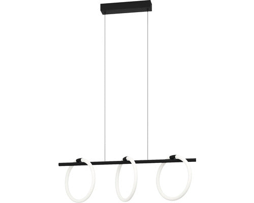Pendul Cu Led Integrat Caranacoa 3x9w 3600 Lumeni, Alb/negru