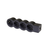 Multipriza Legrand Standard Revolution, 4 prize, 16A, 230V, fara cordon, Negru