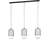 Lustra Muleges E27 Max. 3x40w, Negru/alb Mat