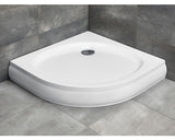 Cadita De Dus Semirotunda Radaway Patmos A 80x80x16 Cm Acril Alb 4s88155-03