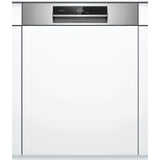 Masina de spalat vase semi-incorporabila Bosch SMI8YCS03E, 14 seturi, 8 programe, Clasa B, PerfectDry, Program inteligent, HomeConnect, 60 cm