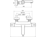 Baterie cada cu termostat Ravak Termo 300 TE 023 crom lucios