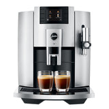 Espressor automat Jura E8 2020 Professional Aroma Moonlight Silver, 1450W, 15 bar, 17 bauturi, sistem lapte, Negru/Argintiu