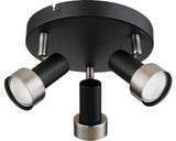 Plafoniera Cu Spoturi Konrad Gu10 Max. 3x50w, Negru/crom
