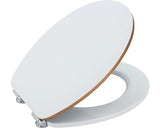 Capac WC form & style Edge, usor detasabil, inchidere lenta, alb-cupru 47,6x36,5 cm