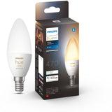 Bec LED inteligent Philips Hue B39, Bluetooth, Zigbee, E14, 4W (25W), 470 lm, lumina ambianta alba (2200-6500K), clasa energetica G