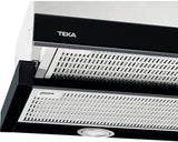 Hota incorporabila telescopica Teka CNL 6415 B, 385 m³/h, 2 trepte putere+ 1 Turbo, Filtre inox, Control electronic, Sistem de iluminare automat, Motor EcoPower, Clasa A, 60 cm, Negru