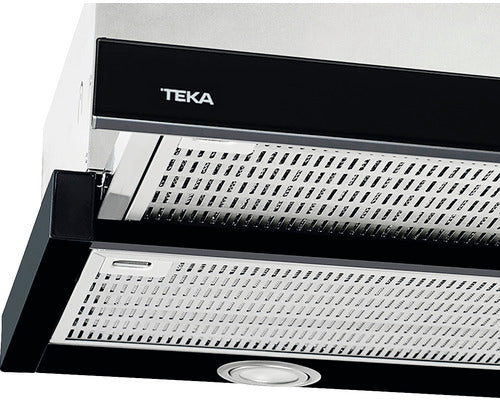 Hota incorporabila telescopica Teka CNL 6415 B, 385 m³/h, 2 trepte putere+ 1 Turbo, Filtre inox, Control electronic, Sistem de iluminare automat, Motor EcoPower, Clasa A, 60 cm, Negru