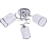 Lustra Dots cu 3 surse de iluminare, 3xE27, Alb/Crom