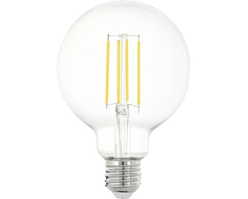 Bec Led Variabil Eglo Crosslink E27 6w 806 Lumeni, Glob Clar G95, Lumina Calda, Bluetooth