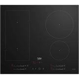 Plita incorporabila Beko HII64700UFT, Inductie, 4 zone de gatit, Hob2Hood, IndyFlex, Booster, Touch control, 60 cm, Sticla Neagra