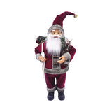 Figurina decorativa Mos Craciun, H 60 cm, rosu/verde