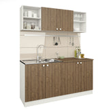 Set Bucatarie haaus Sena, Stejar Bronz/Alb, L 160 cm