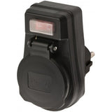 Adaptor priza Brennenstuhl EDS 10, pentru exterior, IP44, comutator ON/OFF