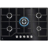 Plita incorporabila Electrolux KGG75362K, Gaz, 5 arzatoare, Aprindere electrica integrata, Dispozitiv siguranta, Gratare fonta, 75 cm, Negru