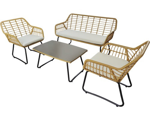 Set Mobilier Gradina Garden Place 4 Piese 4 Locuri Maro