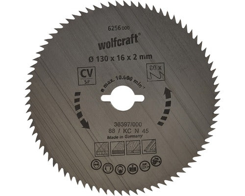 Disc Fierastrau Circular Wolfcraft Ø130x2x16 Mm 80 Dinti