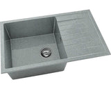 Chiuveta Bucatarie Cu O Cuva Fat Avangard 228 80x49 Cm, Cu Picurator, Reversibila, Granixit City Grey
