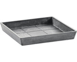 Farfurie Patrata Ecopots Plastic 29, 6x29, 6x3 Cm Gri