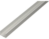Profil Aluminiu Tip U Alberts 19, 9x15x19, 9x2 Mm, Lungime 1m, Argintiu, Eloxat