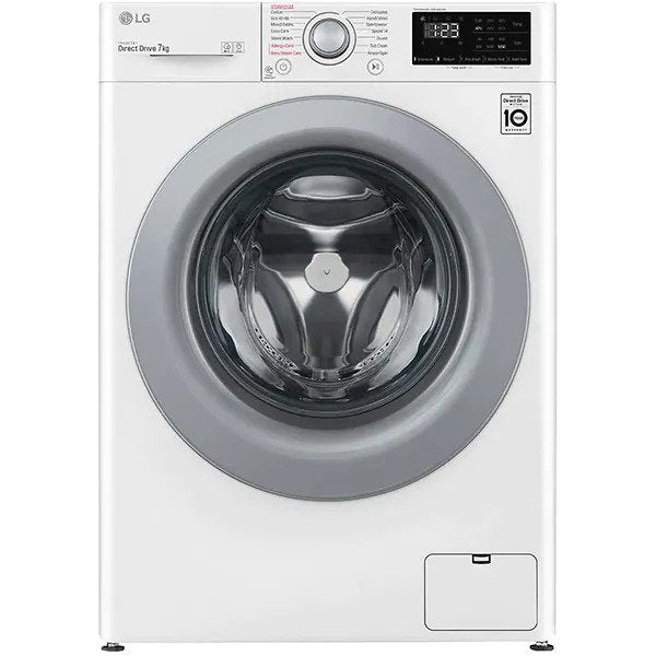 Masina de spalat rufe frontala LG F2WV3S7S4E, 7 kg, 1200 rpm, Clasa D, Slim, Steam, Smart Diagnosis, Alb