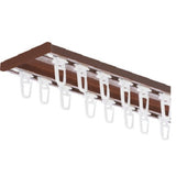 Sina perdea aluminiu 2 canale 1.4 m cu accesorii incluse, culoare wenge