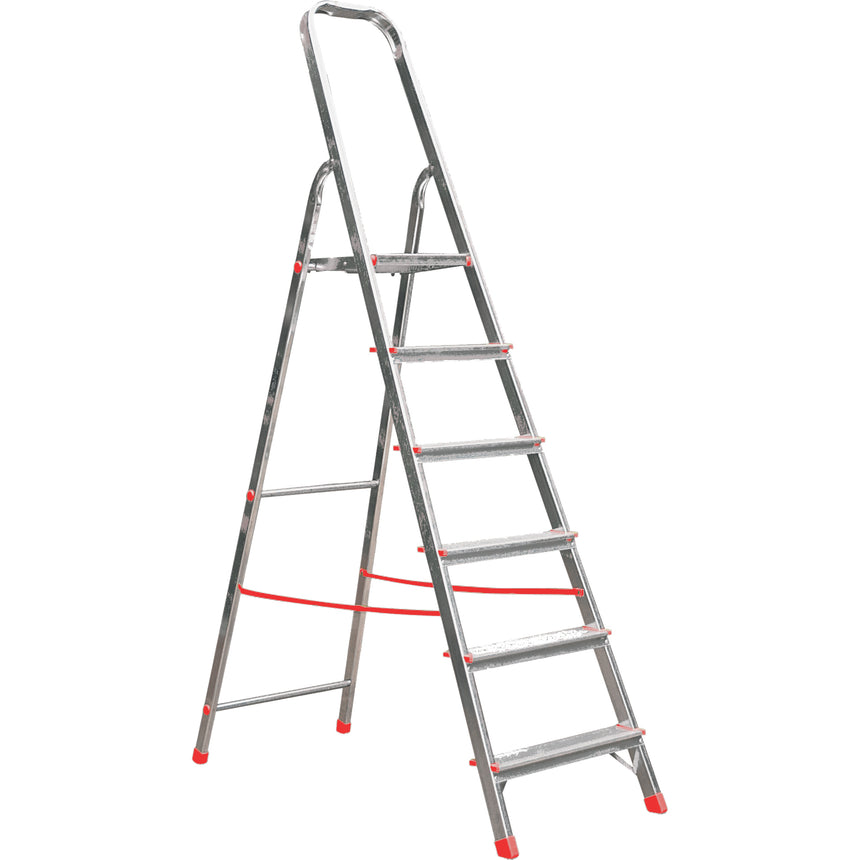 Scara aluminiu Alverosal, 6 trepte, inaltime 1.98 m