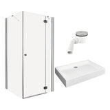 Cabina de dus patrata Radaway Torrenta KDJ 80x80x195 cm sticla transparenta profil crom dreapta