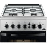Aragaz ZANUSSI, 4 Arzatoare, Gaz, L 50 cm, 55 Litri, Grill, Inox