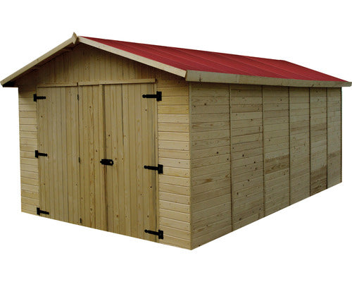 Garaj Habrita Fara Podea Lemn Masiv Rasinoase 300x520 Cm Natur