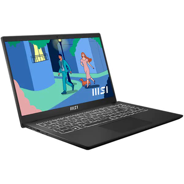Laptop MSI Modern 15 B12MO cu procesor Intel® Core™ i5-1235U pana la 4.4GHz, 15.6", Full HD, IPS, 8GB DDR4, 512GB SSD, Intel® UHD Graphics, No OS, Black