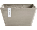 Ghiveci Ecopots Berlin Plastic 41x41x18 Cm Maro-gri