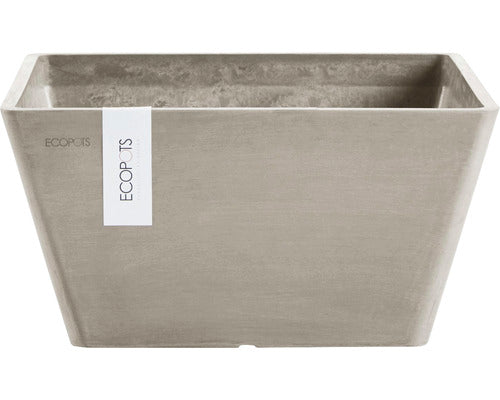 Ghiveci Ecopots Berlin Plastic 41x41x18 Cm Maro-gri