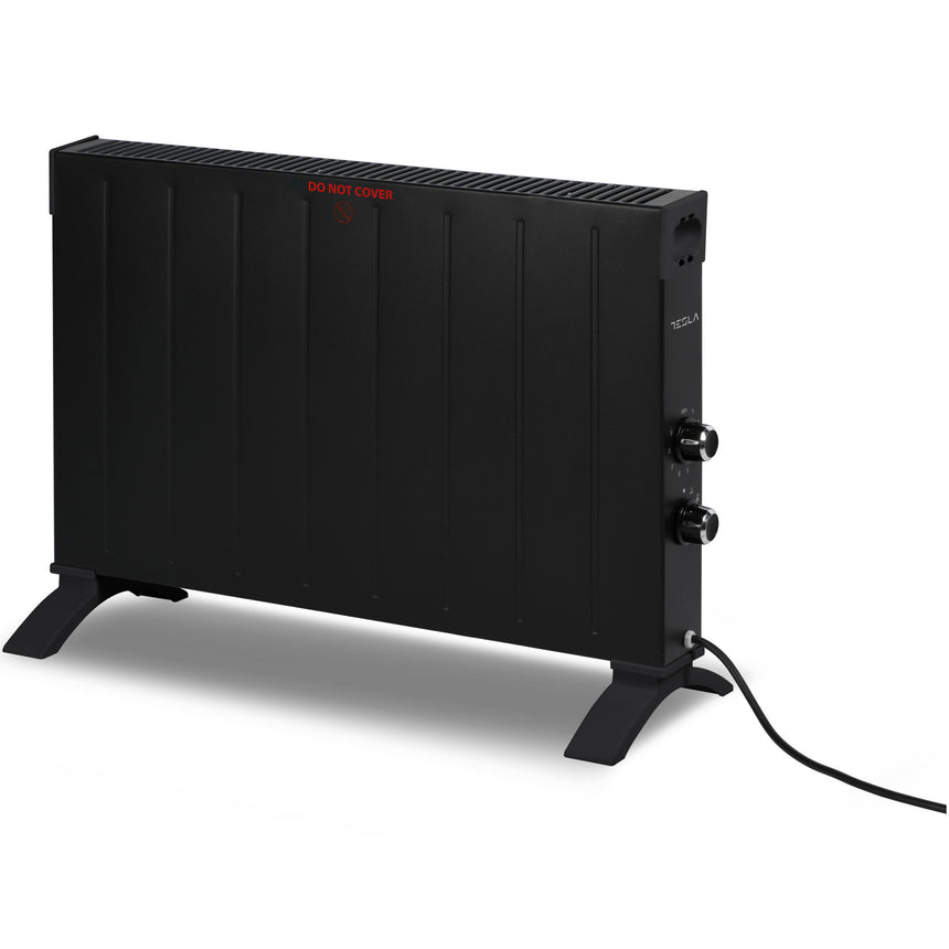 Convector electric Tesla PC251BL, 2500W, termostat reglabil, protectie supraincalzire, IP20, Negru