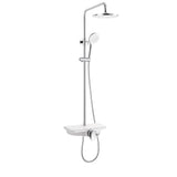 Set de dus Crom - Alb 121x28x55 cm