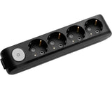 Multipriza Electrica Fara Cablu Panasonic 4 Prize Negru, Cu Intrerupator