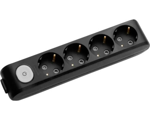 Multipriza Electrica Fara Cablu Panasonic 4 Prize Negru, Cu Intrerupator