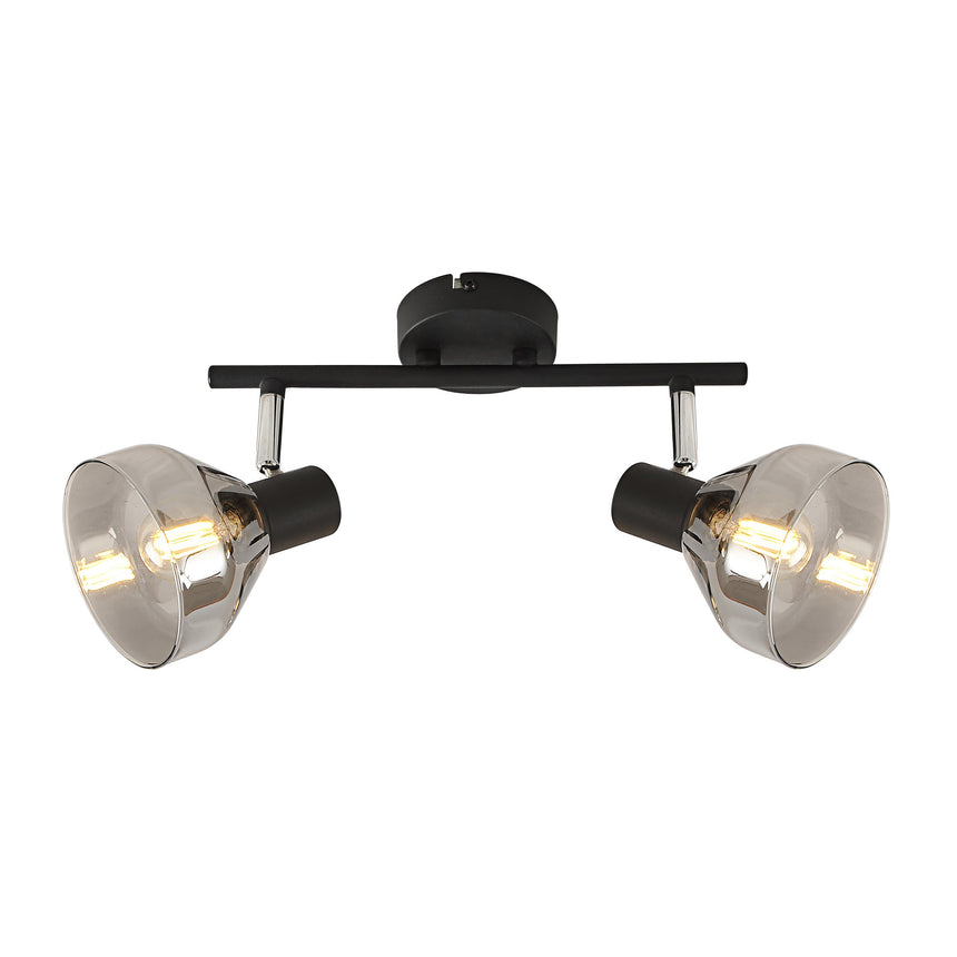 Aplica Klausen, INTIM AP2, Negru, Crom, KL162004, IP20, E14, 2 x 7 W