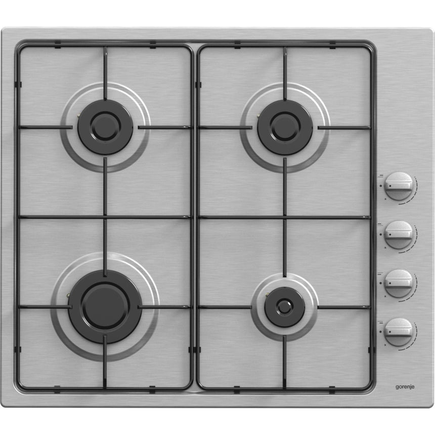 Plita incorporabila Gorenje G640SX, Gaz, 4 arzatoare, Aprindere electrica, Inox