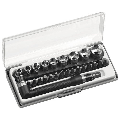 Trusa chei tubulare & biti Meister 1/4", 3385600, 26 piese, crom-vanadiu