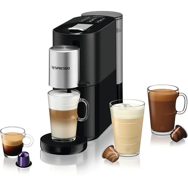 Espressor Nespresso by Krups Atelier XN890831, 1500W, 19 Bar, Sistem de spumare a laptelui, 1L, Negru, + set capsule degustare